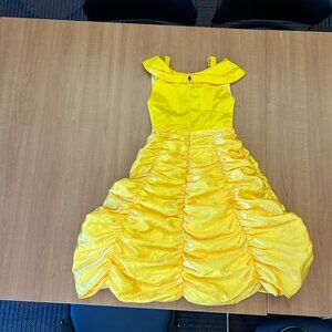 Yellow Girls Belle Costume size 7 (or 6-8 depending on child)